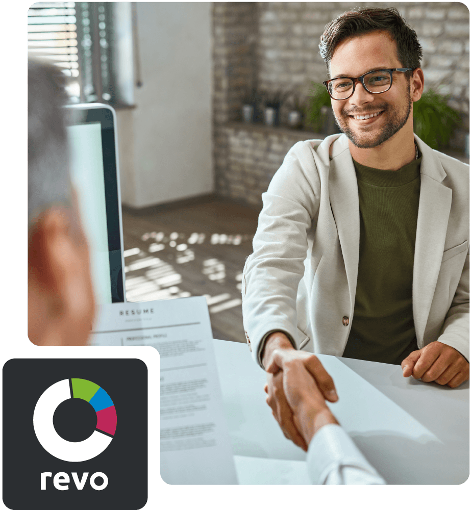 Employee Lifecycle Automation - New Hire with Revo logo